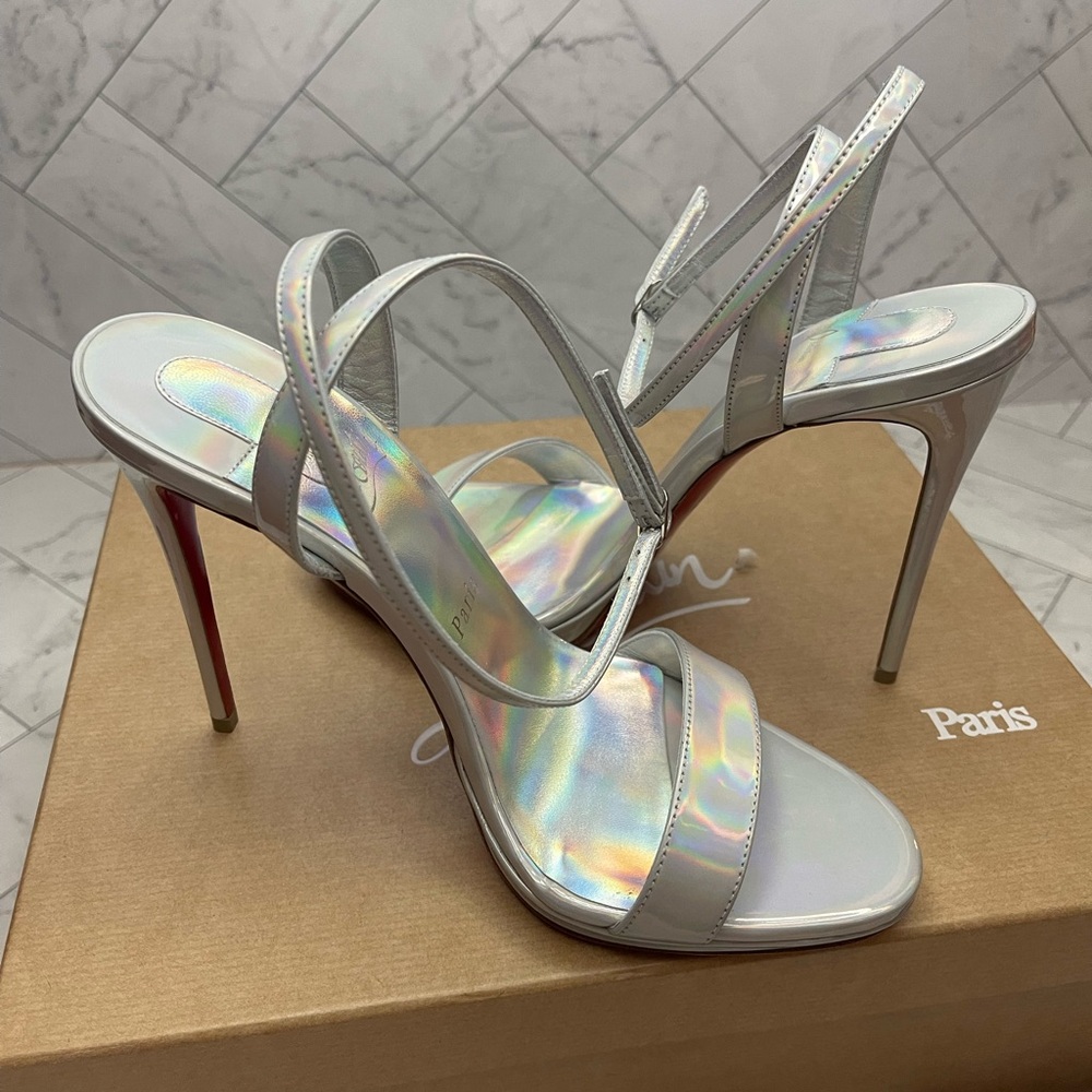 Christian Louboutin Silver Loubi Queen 120 Platform Sandal
